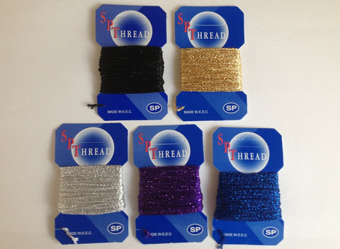 Metallic Glitter Thread (10m) - Various Colours