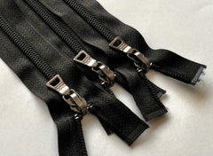 Black Nylon Open End Zip - Various Sizes