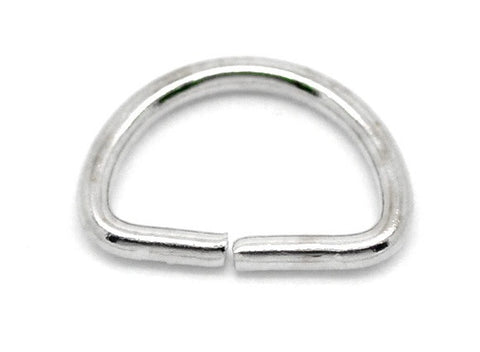 Silver Tone D Clips / Jump Rings