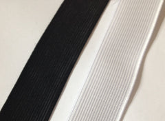 Black & White Flat Woven Elastic