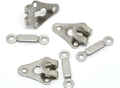 Silver Tone Hook & Bar Fasteners