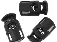 Black Toggle Cylinder Cord Lock End